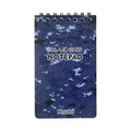 Spiral-bound waterproof office notepad with stone paper pages, shown in camouflage colour option.