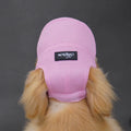 Breathable sandwich net dog hat in green with ear leakage openings for summer shading