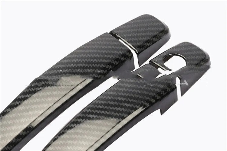 Carbon fibre pattern door handle cover for Opel Vauxhall Astra H and J cars