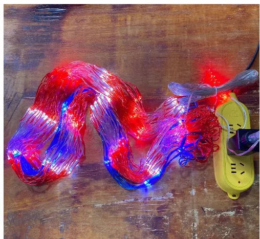 American flag net light, 2 m x 1 m, US flag Net Light colour, festival string grid light with PVC shell and IP44 protection.
