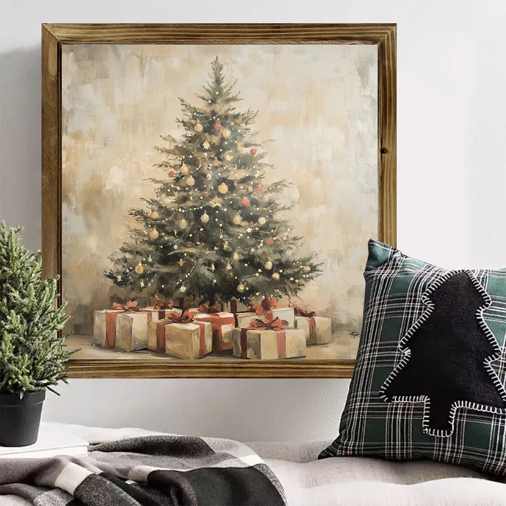 Double-layer pine wooden photo frame, 20x20cm, 5mm thick, modern simplicity style, for home or office.
