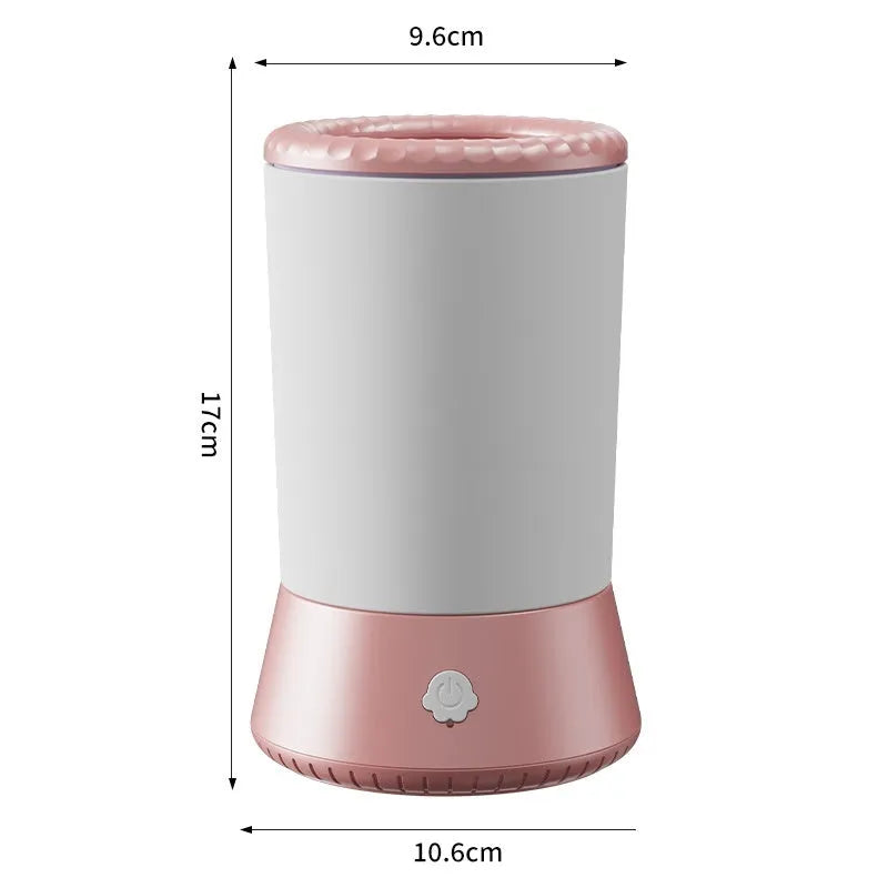 Electric foot-washing cup for dogs and cats in pink, blue, and white and blue colours