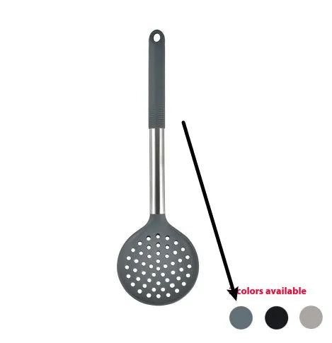 12-piece silicone kitchen utensil set with rotating storage bucket in black, includes spatula, ladel, and cooking tools