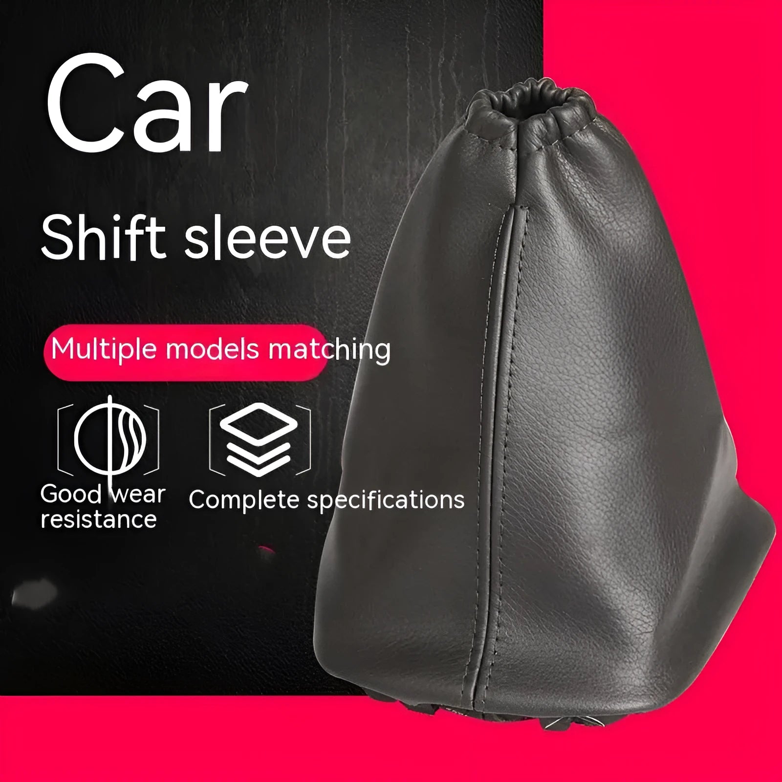 Black leather car gear lever dirt-proof dust cover for Toyota Corolla