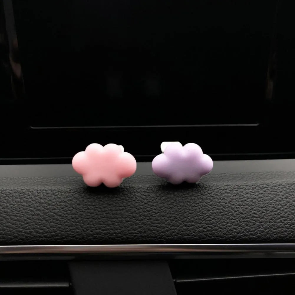 Resin car air vent fragrance clip in six colour options including sky blue and pink