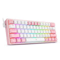 k617 wired mechanical keyboard with RGB backlighting and dual-colour keycaps