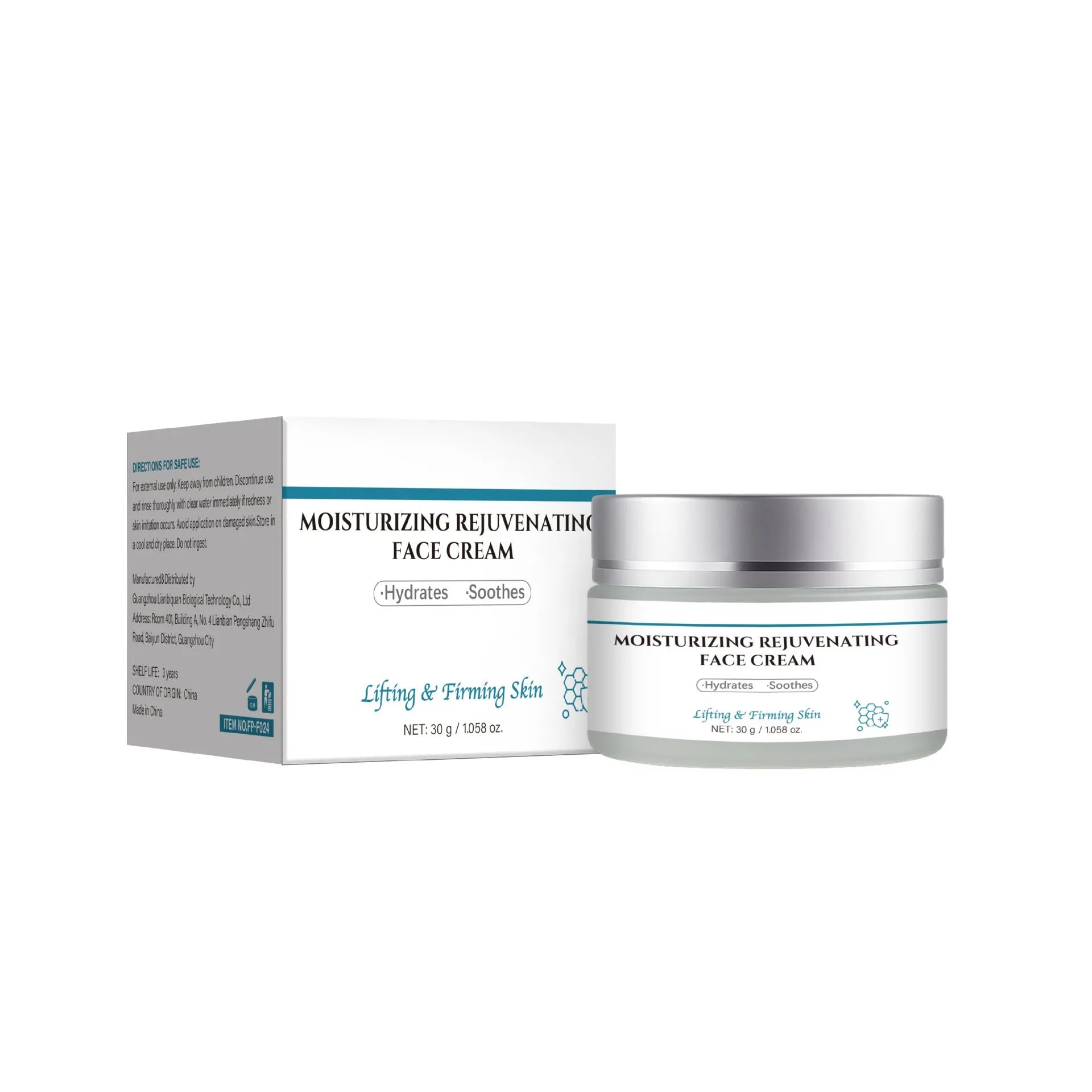 Anti-aging cream 30g jar with F024 formula for facial moisturising