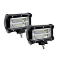 5-inch black LED work lamp for off-road vehicles with aluminum housing and bracket mounting