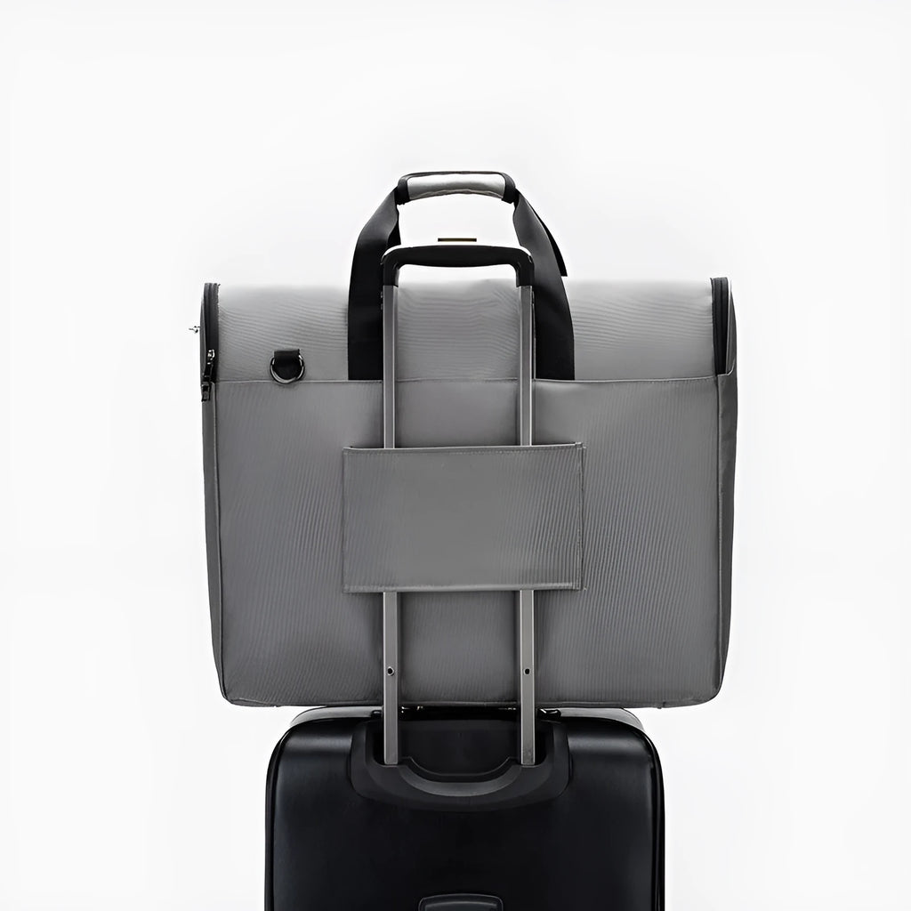 Large capacity portable travel bag for men in light gray, waterproof Oxford cloth, handheld design