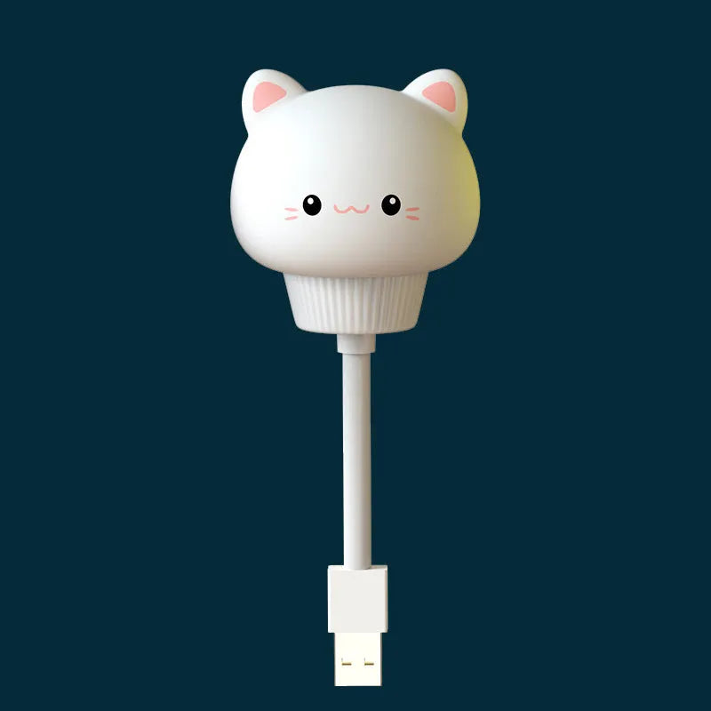 USB portable LED night light in cartoon bear, rabbit, duck or kitten design with remote control