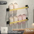 Nordic style carbon steel bathroom slipper rack wall-mounted with seat function