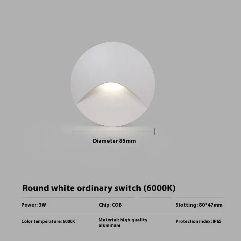 Human induction foot lamp outdoor 85x85mm aluminium shell with 3000K 4000K 6000K light options