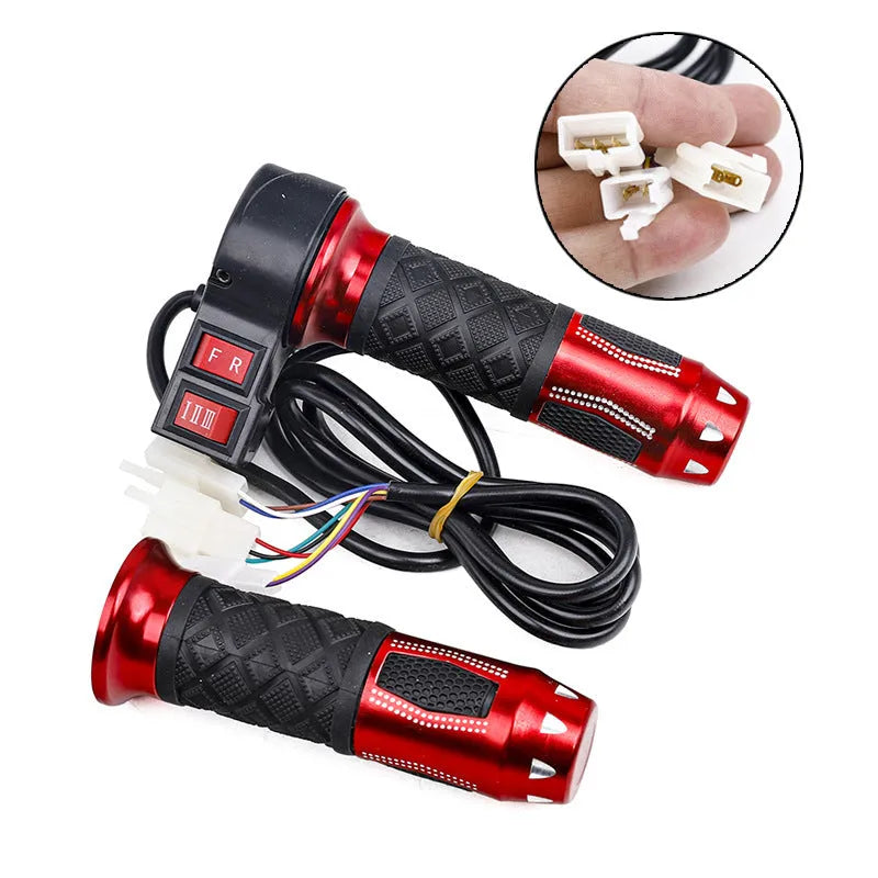 Three-wheel electric car modification accelerator handle with rotating three-speed mechanism