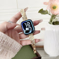 Personalised twist diamond zinc alloy metal watchband strap for Apple Watch in multiple colours.