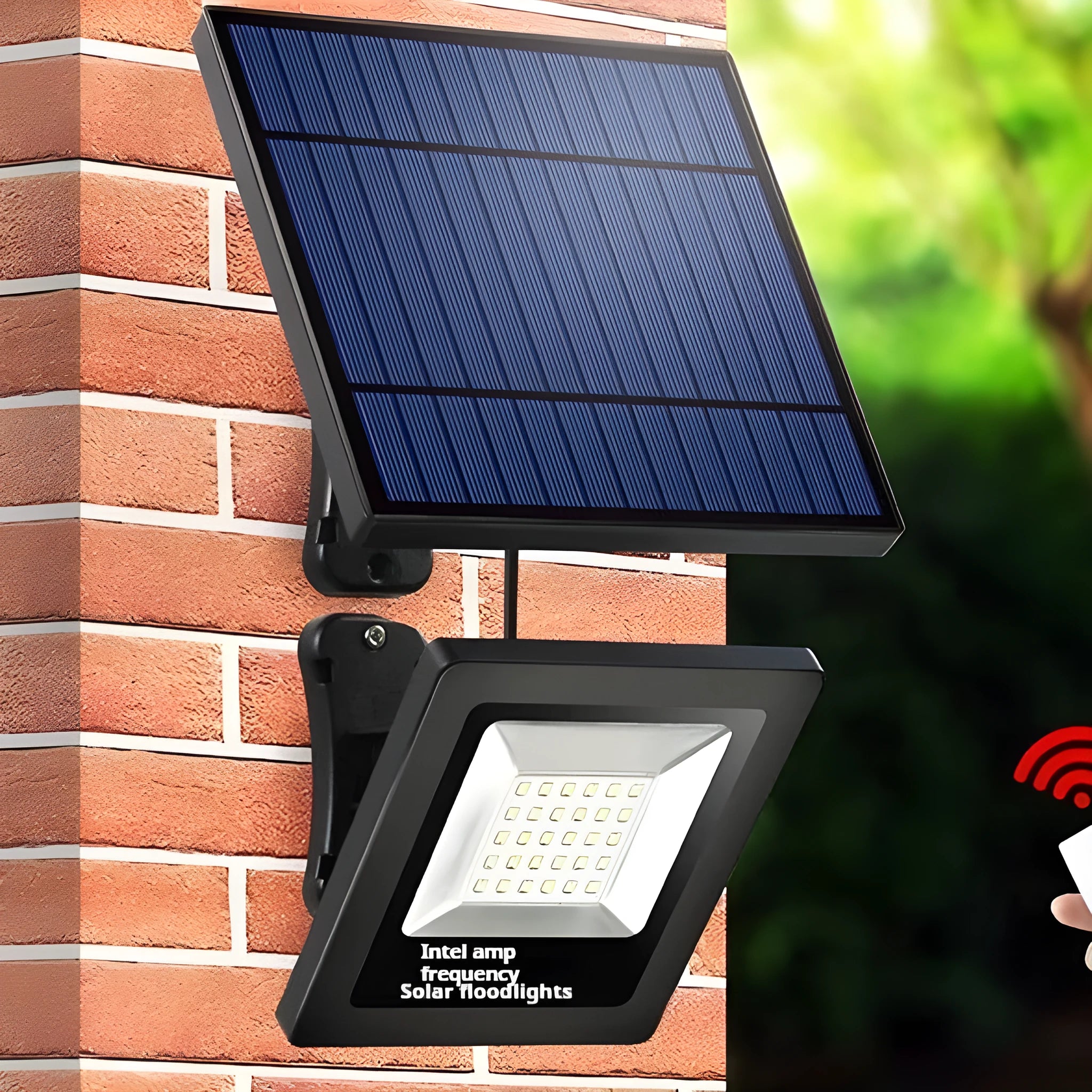 Outdoor solar-powered LED courtyard light with waterproof IP65 rating for garden path or patio.
