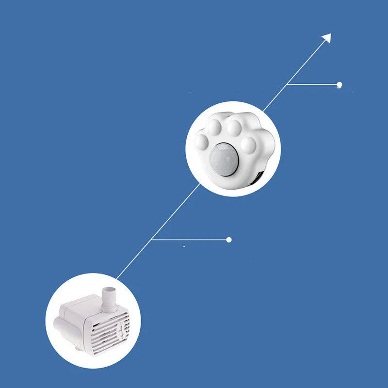 White USB infrared sensor induction control head for cat water dispenser with 3m detection range