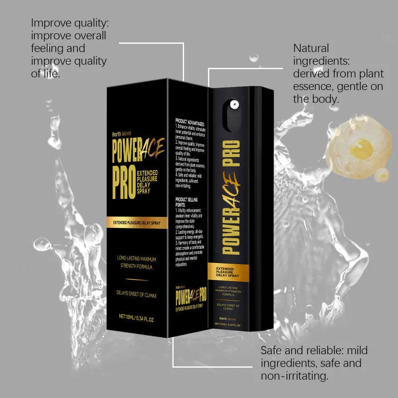 Men's 10ml body spray bottle with botanical extracts for external care