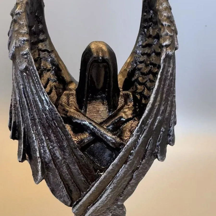 Dark Angel resin statue ornament on display, showing its 17cm height and detailed craftwork.