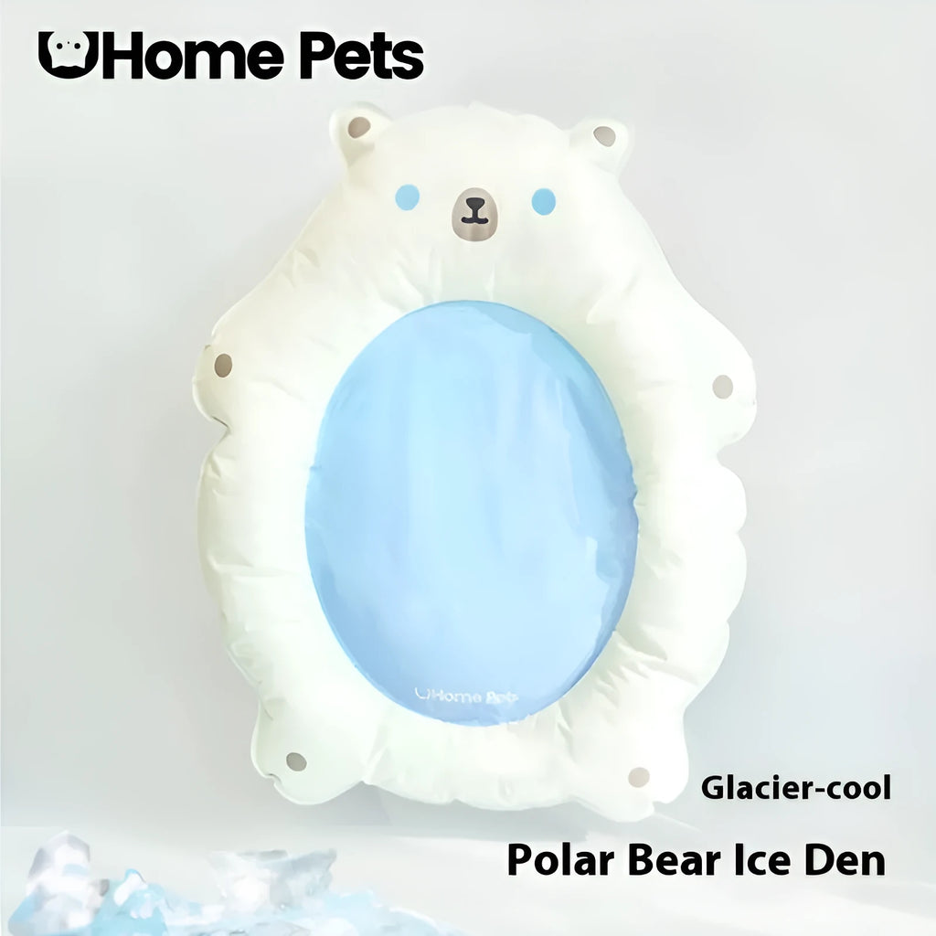 Plastic cat cooling mat 62x50x8cm in blue, used as a pet bed on a wire cage floor