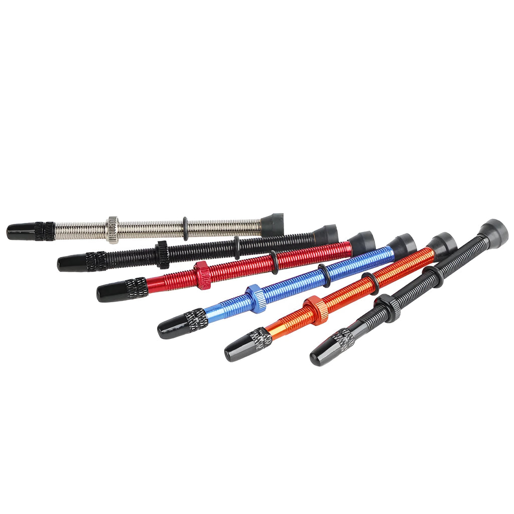 Bicycle vacuum inner tube valve core with aluminium cover and copper core in 40mm to 120mm lengths