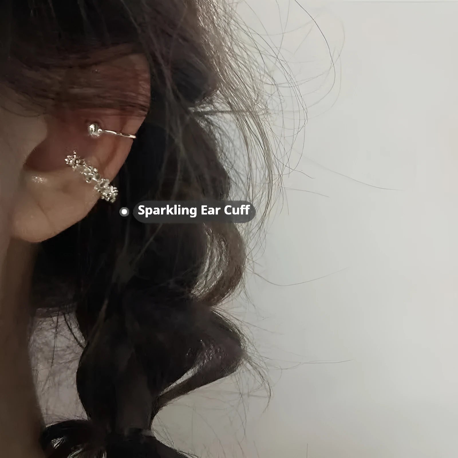 Women's geometric ear clip earrings with irregular frosty style in alloy material
