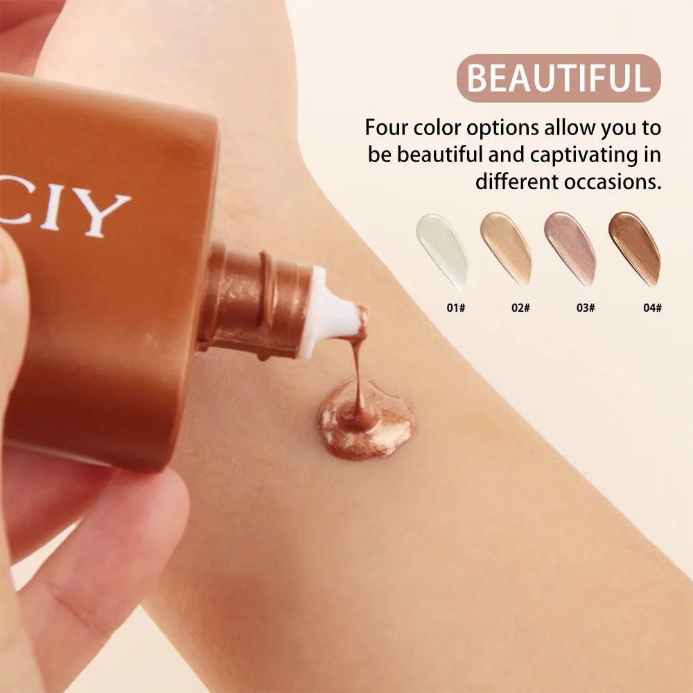 30ML face and body contour liquid cream with brightening formula in four shade options
