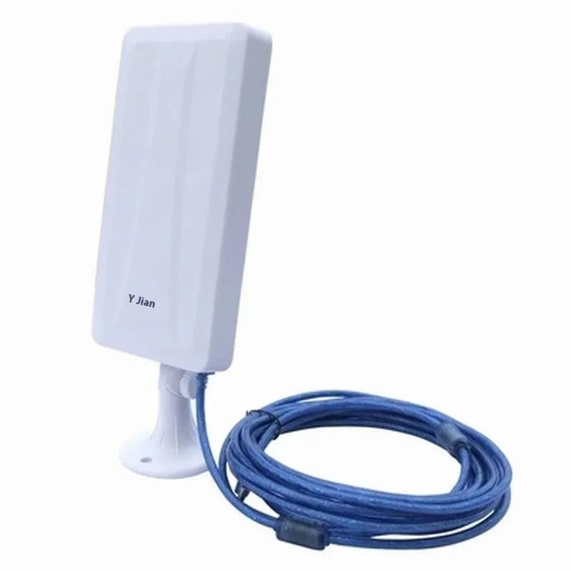 White plastic high power USB wireless network adapter for desktop computers