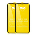 Black full screen tempered glass protector for Xiaomi smartphones on a white background.