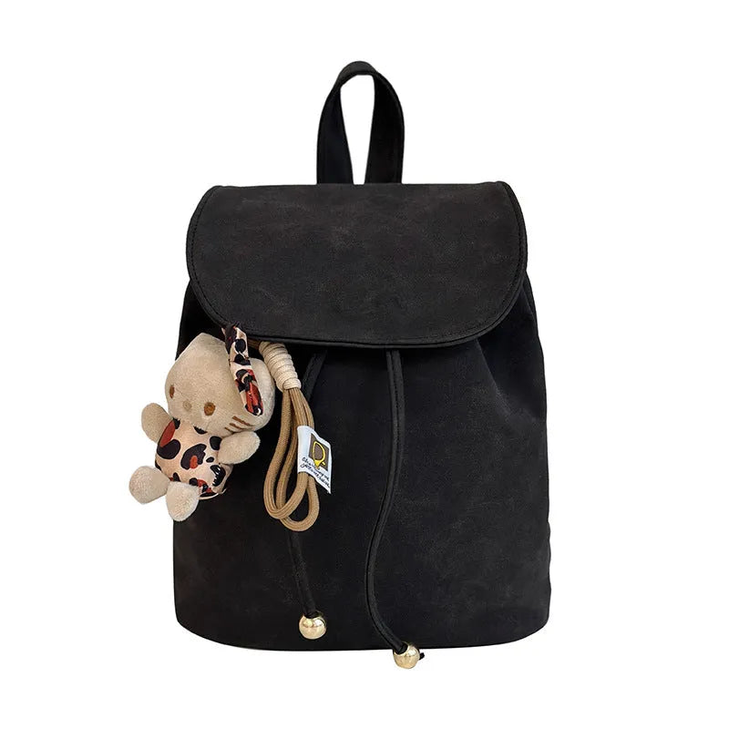 Retro nylon backpack 36-55L capacity urban simplicity style black brown red unisex