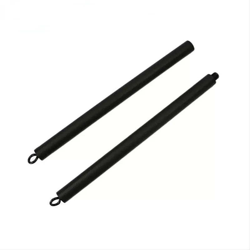 Two-segment push-and-pull fitness resistance bar for strength training exercises