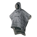 Army Green adult wearable cloak sleeping bag unfolded showing 200x140cm size