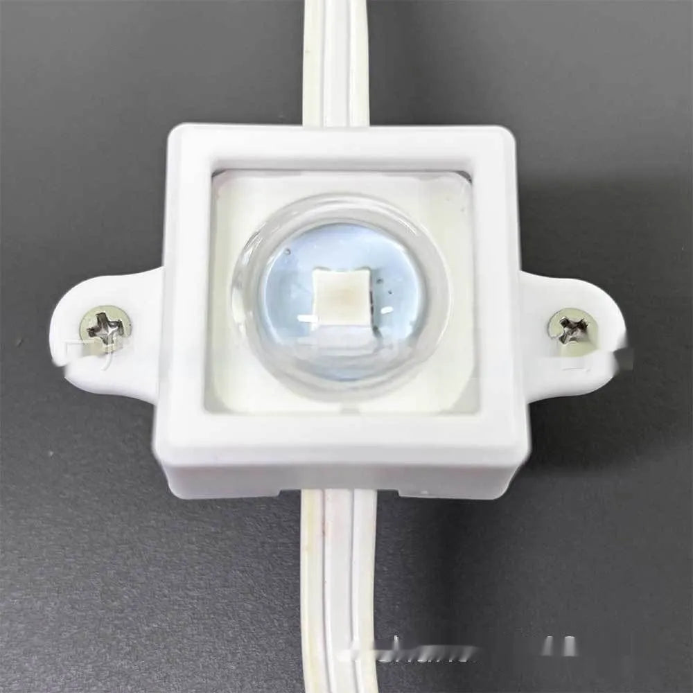 White plastic LED light protective cover showing dimensions of 1.7cm by 6cm.