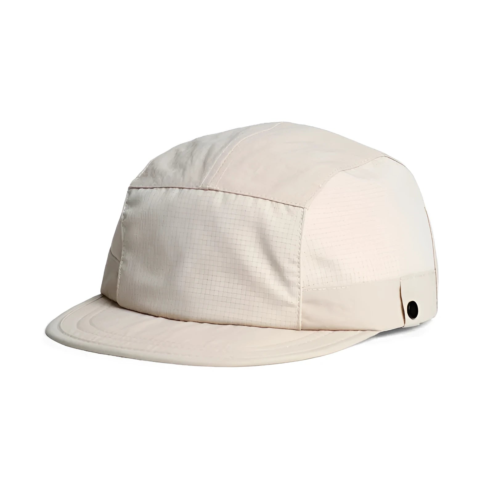 Men's breathable polyester sun cap with soft tongue brim in army green colour, shown from the front.