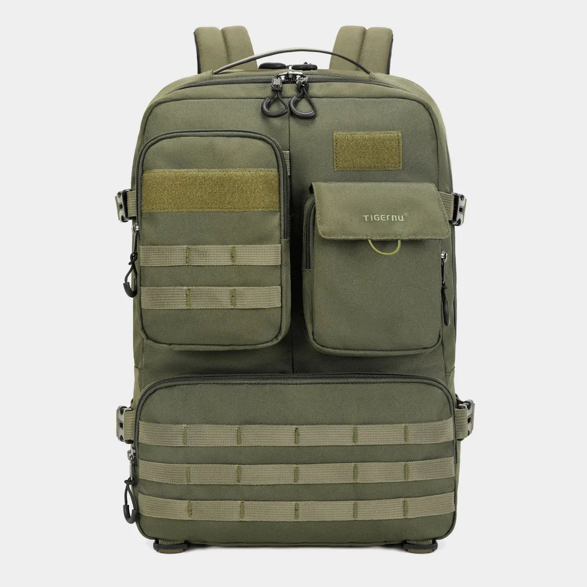 Waterproof tactical backpack in Army Green colour with 17-inch size and 20-35L capacity