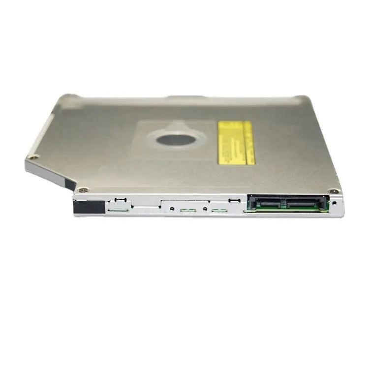 MacBook Pro 13 laptop built-in optical drive with silver housing showing SATA connection interface