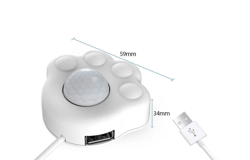 White USB infrared sensor induction control head for cat water dispenser with 3m detection range