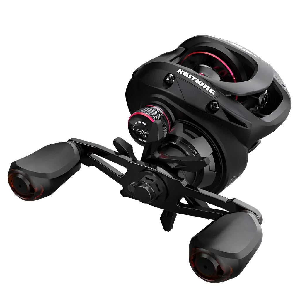 Drip wheel fishing reel showing left-hand and right-hand wheel specifications alongside the included fishing vessel.