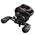Drip wheel fishing reel showing left-hand and right-hand wheel specifications alongside the included fishing vessel.