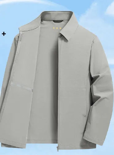 Summer business shirt with lapel collar in polyamide ice silk fabric for sun protection workwear
