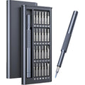 25-in-one magnetic screwdriver set with chrome vanadium steel bits and black ABS handle measuring 110mm