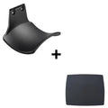 Non-perforated plastic ABS game controller wall hanging rack in black, white or pink with multiple design options