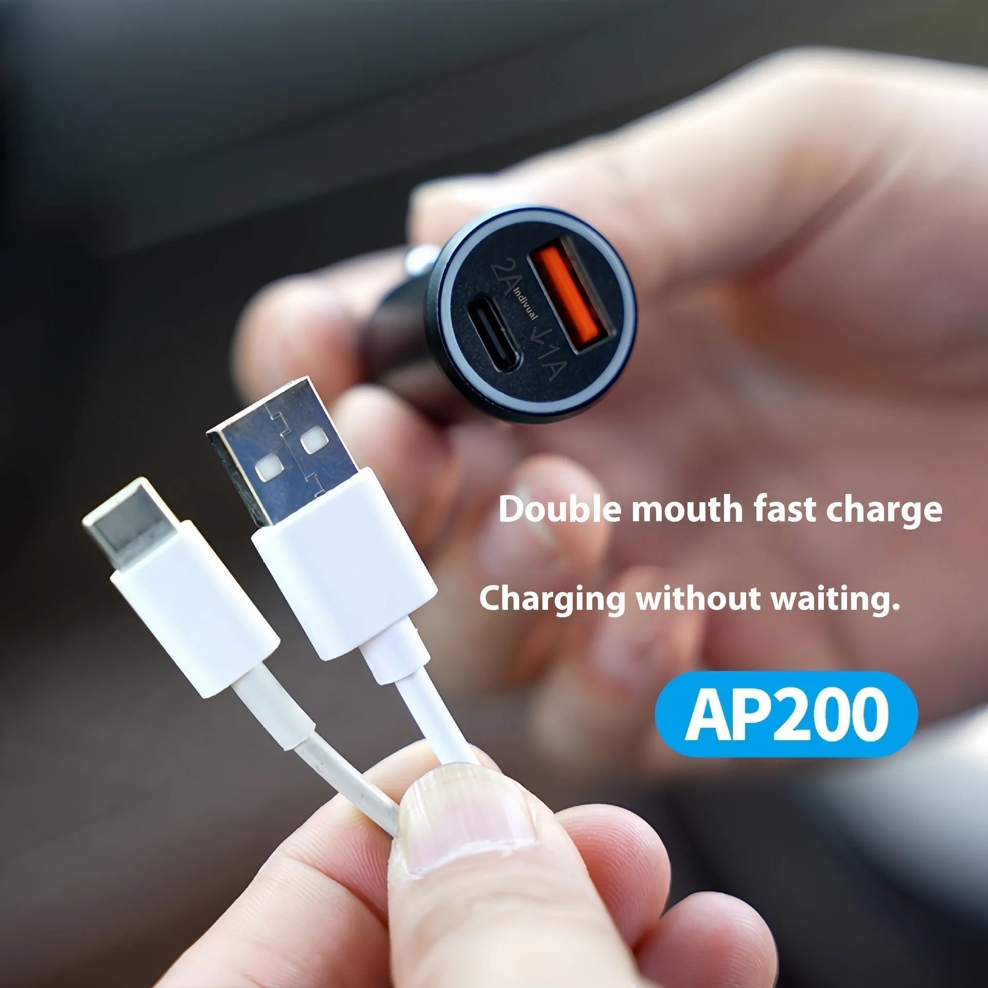Black car charger GPS tracker locator device with ABS plastic construction