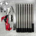 Pull rope pruning shears with 8-section 3.3m metal pole for high branch cutting