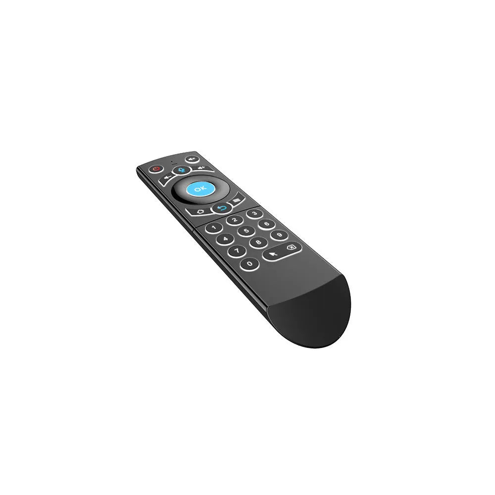 Black G21pro2.4G universal remote control with voice gyroscope for Android TV box projector, 162x42x17.6mm