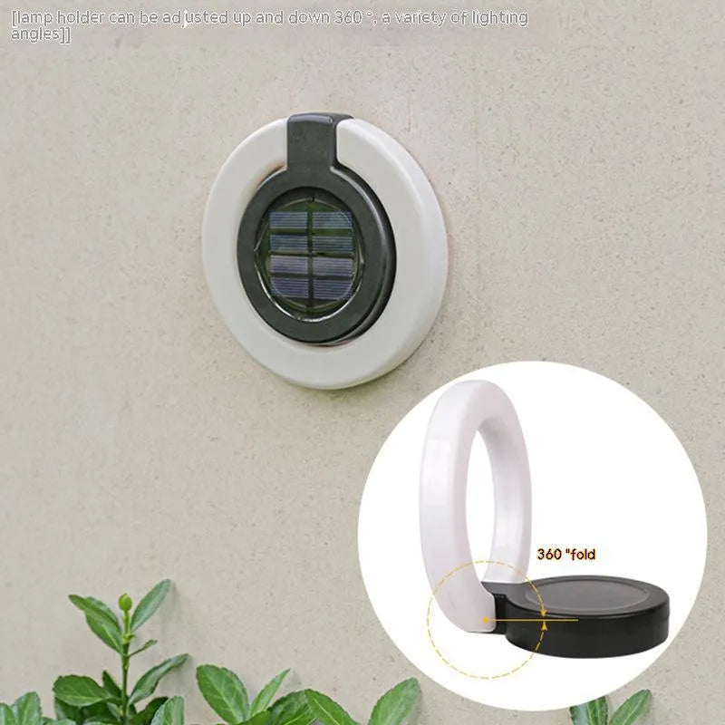 Solar underground light with linear design showing dual floor and wall mounting options