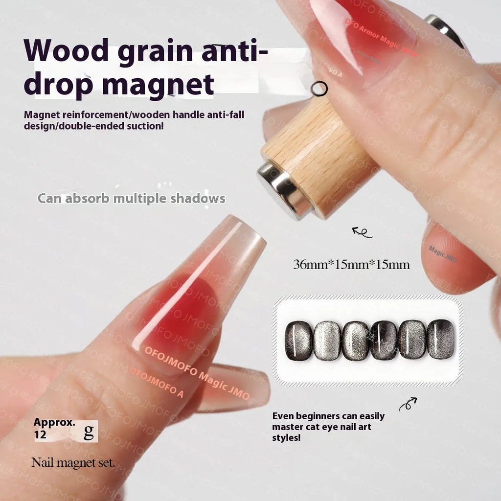 Double-headed magnetic rod for cat eye gel nail polish in Suit colour, plastic handmade nail art tool