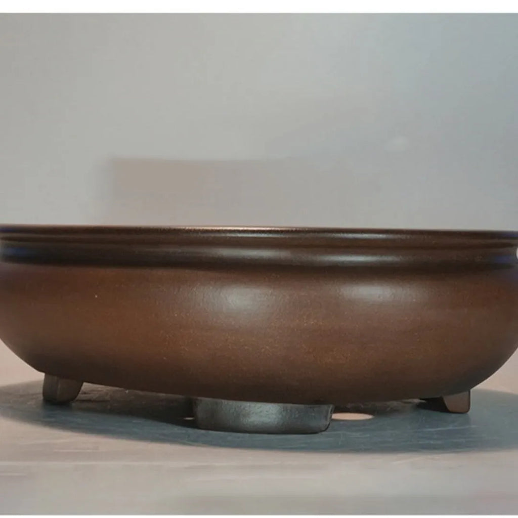 Purple clay handmade classical style desktop flowerpot measuring 58x47x18cm