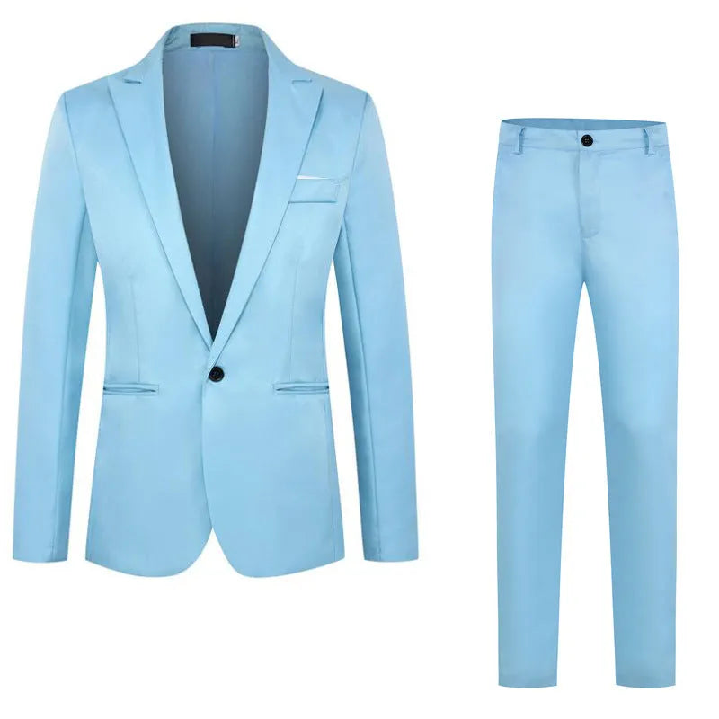 Men's loose fit acetate wedding suit jacket in multiple colours with Asian sizing