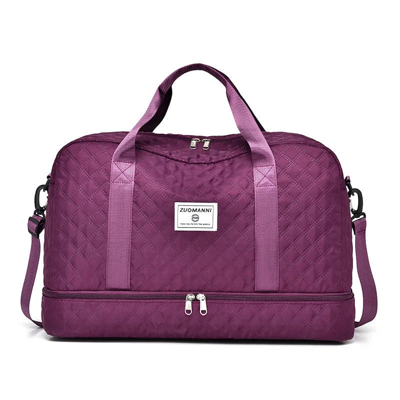 Oxford cloth large capacity buggy travel bag in a choice of colours including black and haze blue.