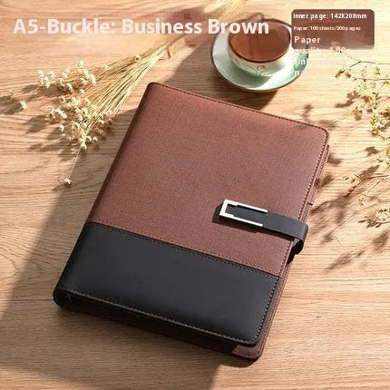 A5 soft leather notebook in multiple colours with wood-free paper pages